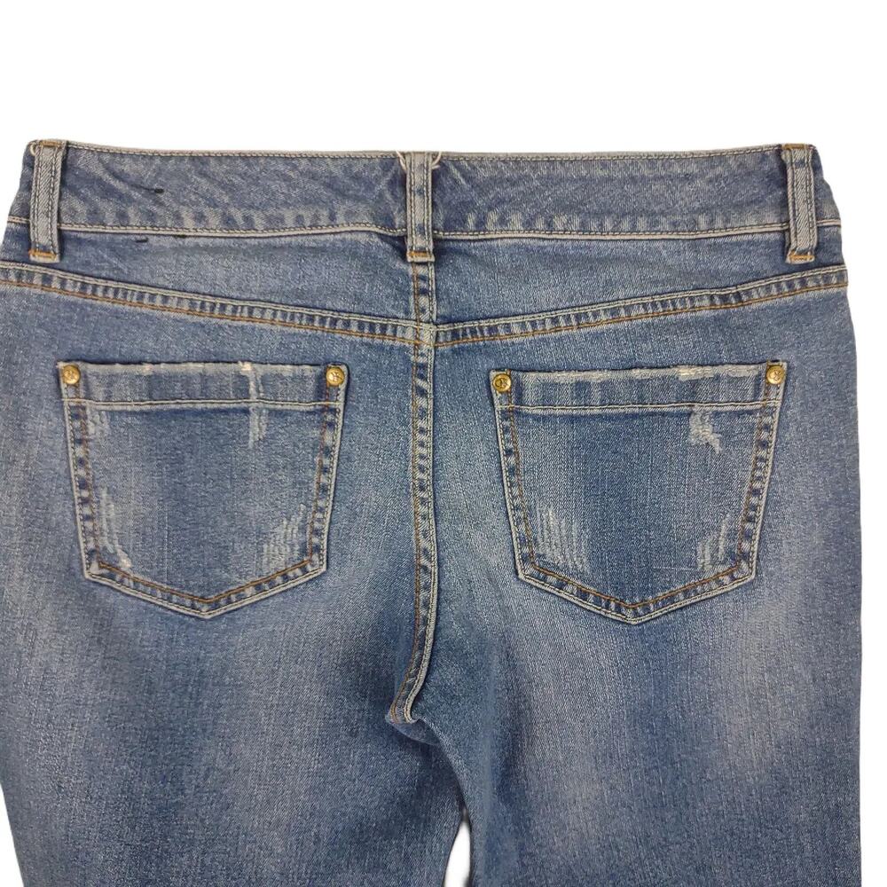 Vtg Y2K OUTBACK RED Jeans Women's 6 Stretch Denim Distressed Taper Leg Low Rise - Picture 8 of 10